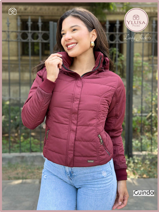 CHAQUETA C/PELUCHE MACARENA - GUINDA