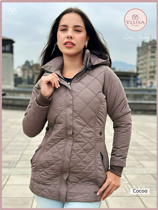 PARKA 3/4 C/PELUCHE YAZURY - COCOA
