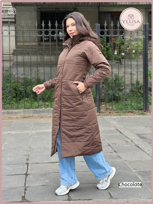 PARKA MAXI EXTRA LARGA PALOMA - CHOCOLATE