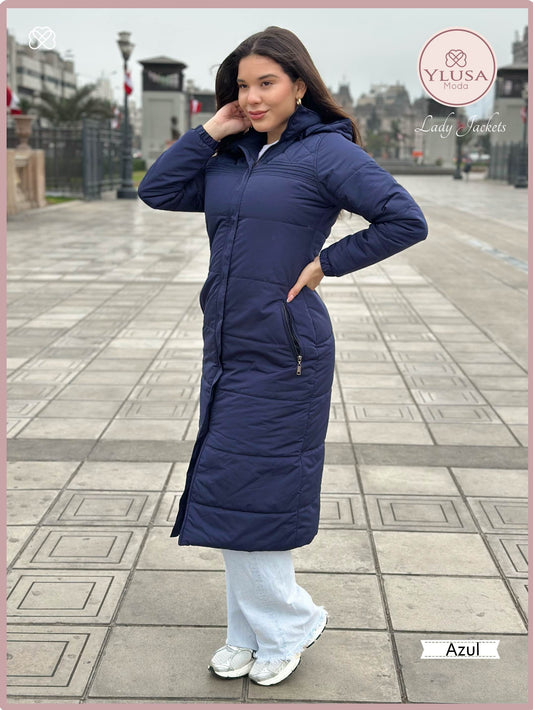 PARKA MAXI 120 CM EMMA - AZUL