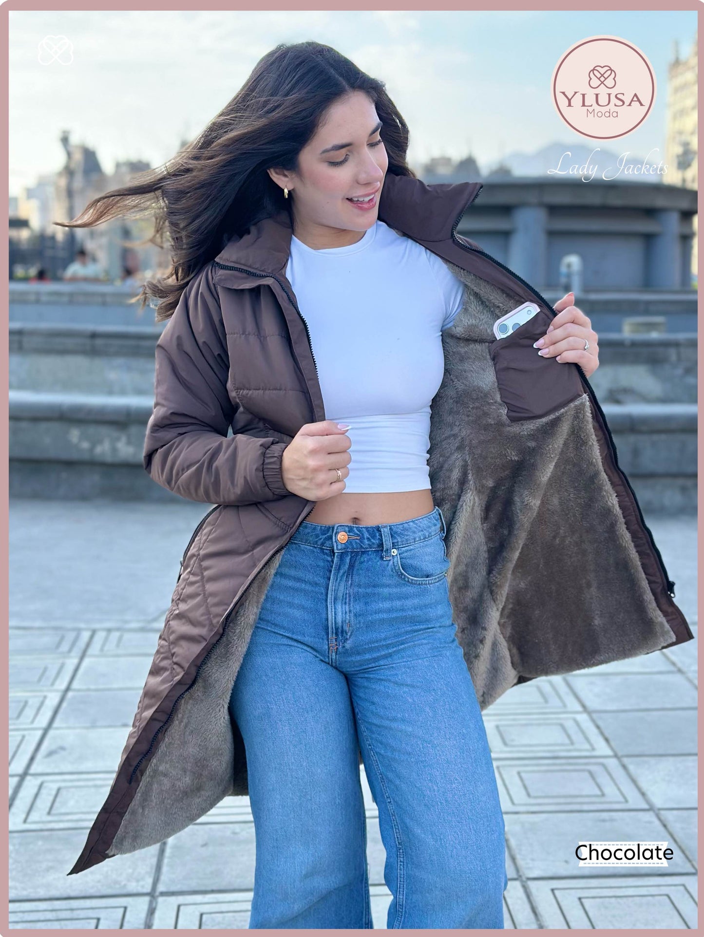 PARKA MAXI LARGA EMELY - CHOCOLATE