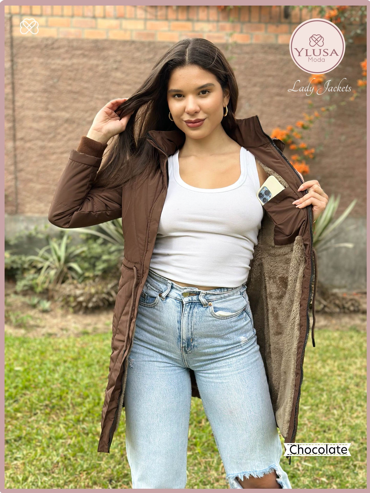 PARKA EXTRA LARGA YAMILA - CHOCOLATE