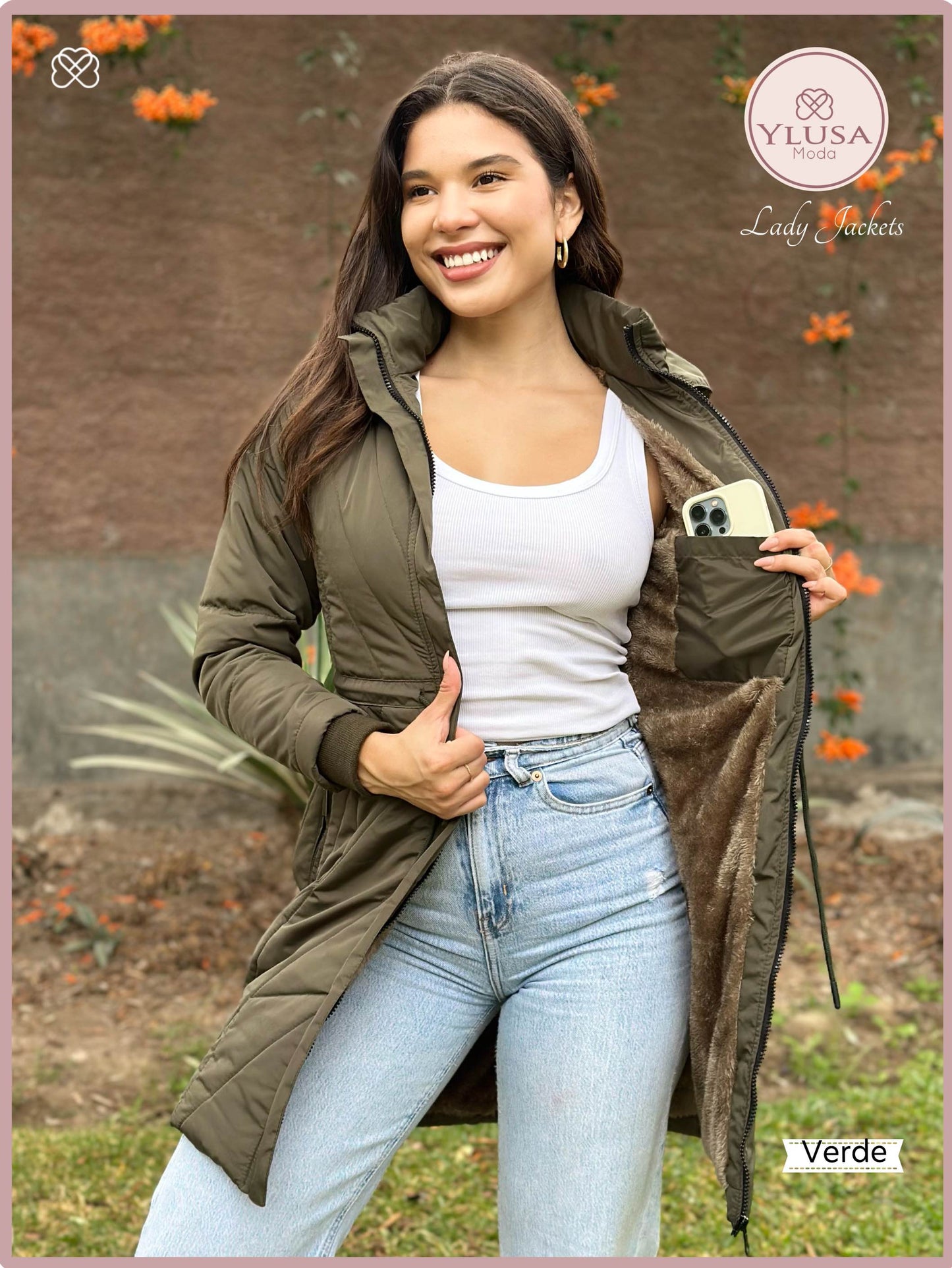 PARKA EXTRA LARGA YAMILA - VERDE