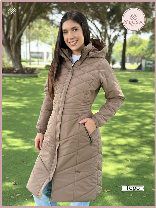 PARKA MAXI LARGA AURORA - TOPO