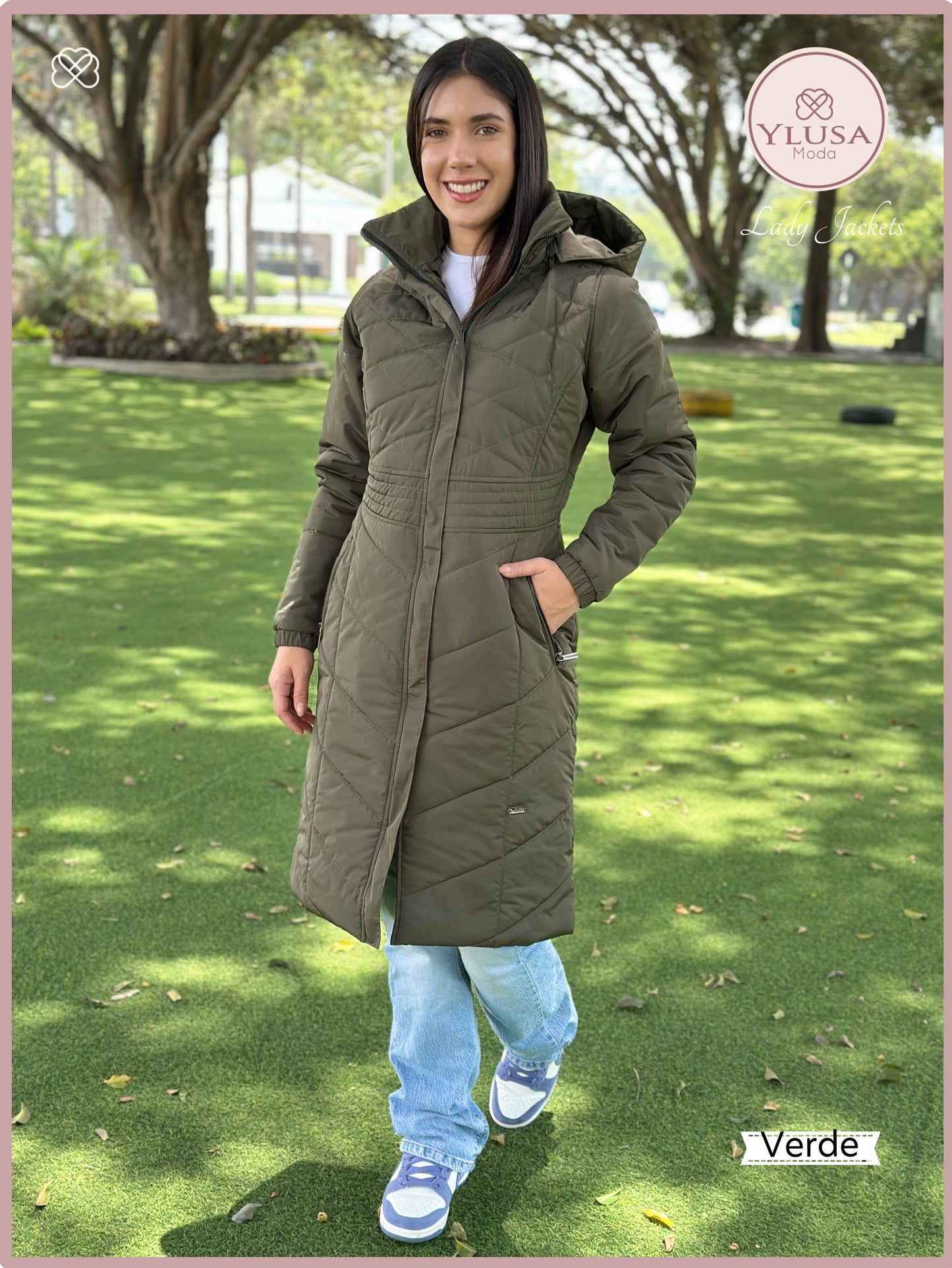 PARKA MAXI LARGA AURORA - VERDE