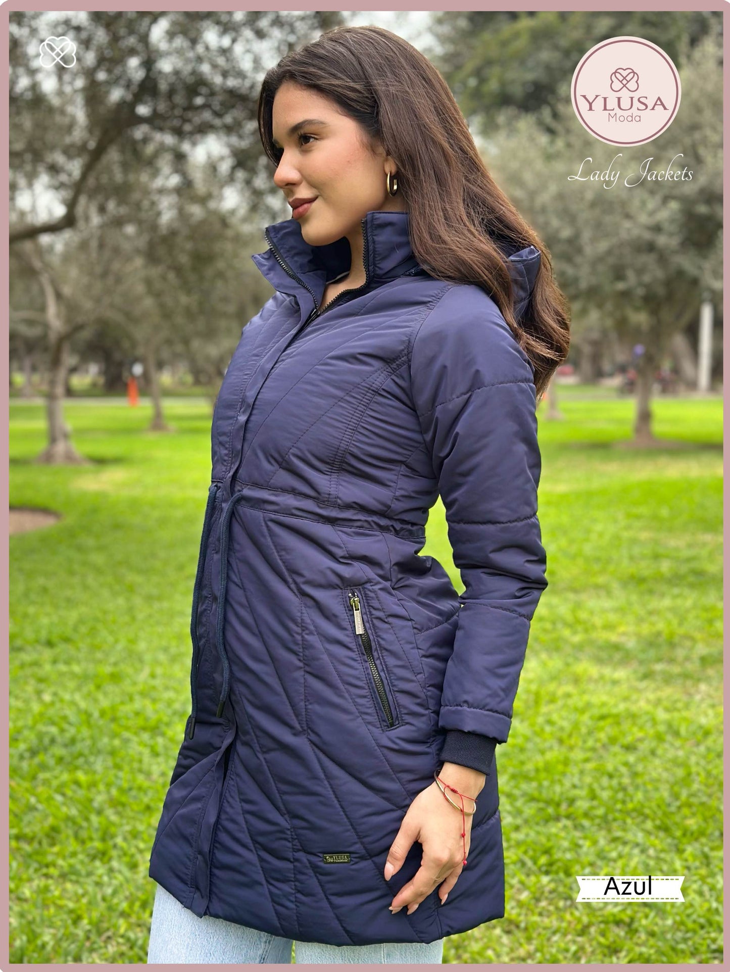 PARKA EXTRA LARGA YAMILA - AZUL