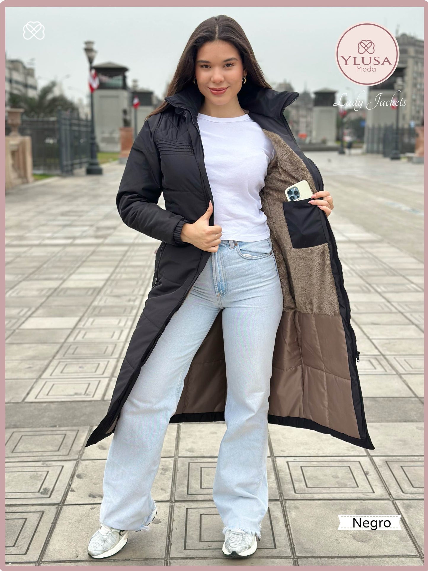 PARKA MAXI 120CM EMMA - NEGRO