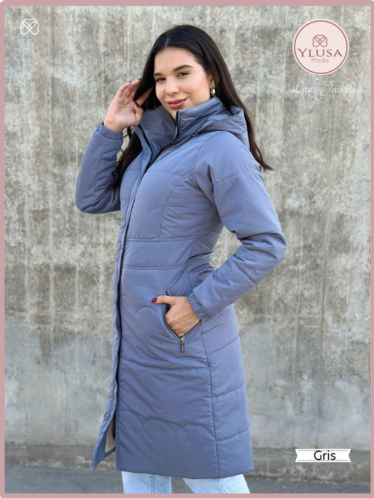PARKA MAXI LARGA ALEXA - GRIS