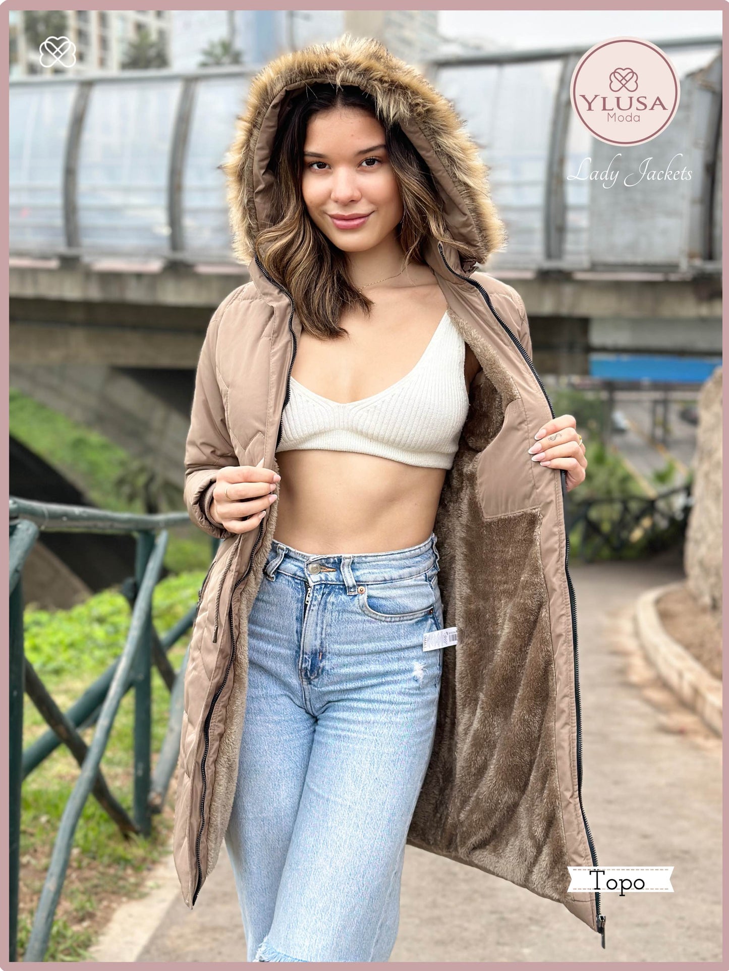 PARKA EXTRA LARGA ROXY - TOPO