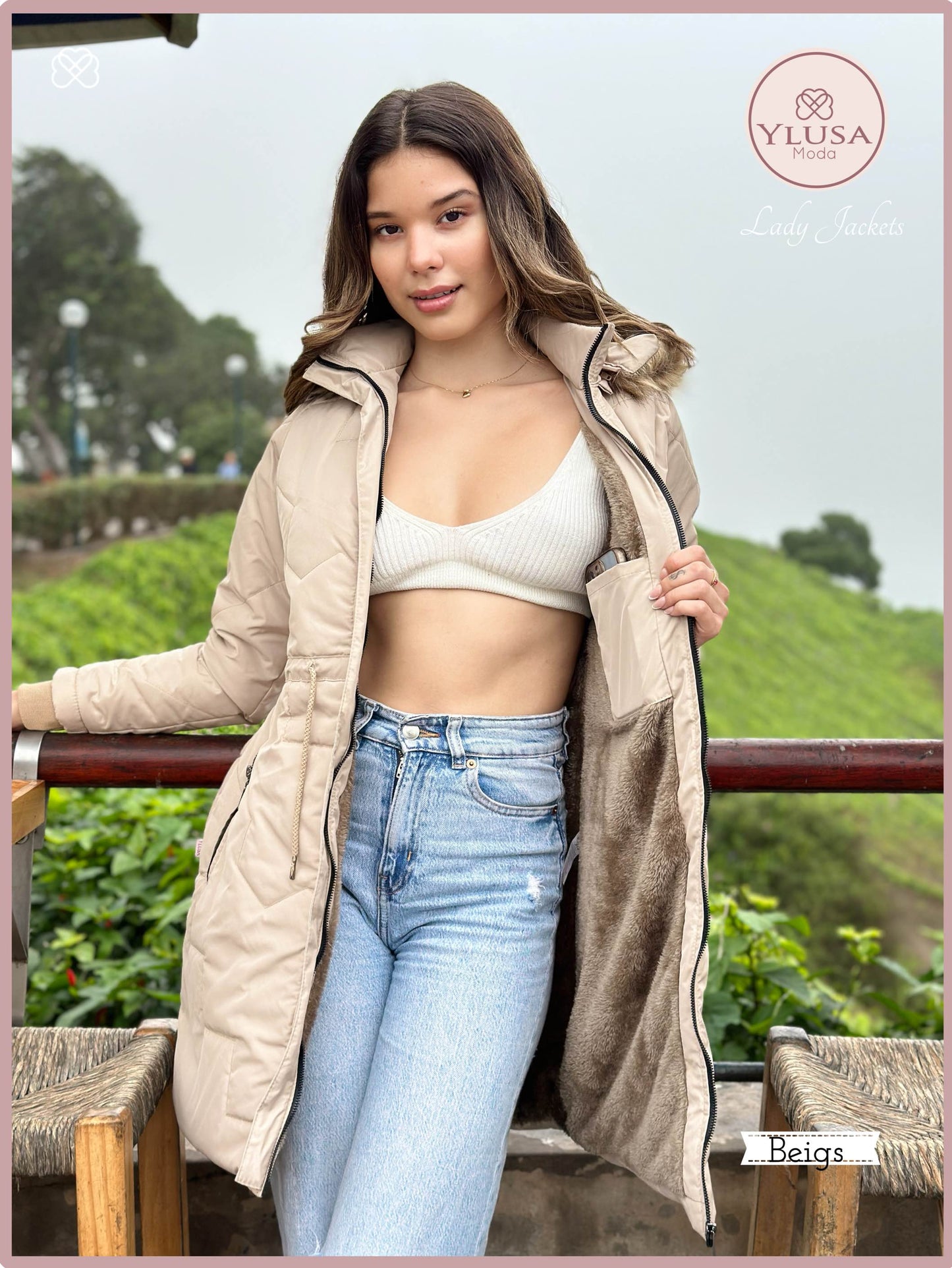 PARKA EXTRA LARGA ROXY - BEIGS