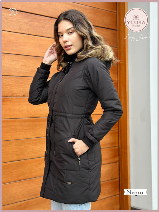 PARKA EXTRA LARGA ROXY - NEGRO