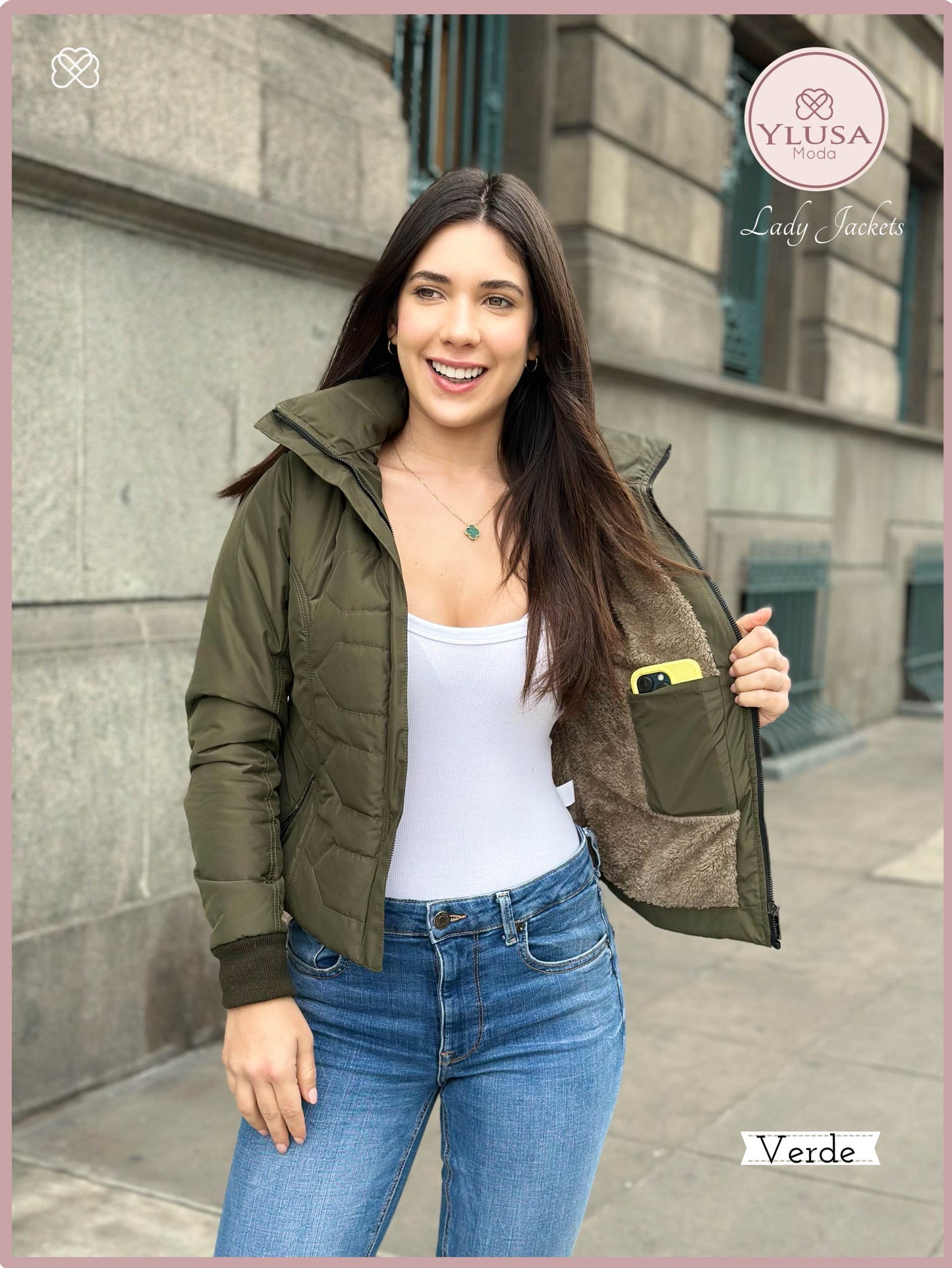 CHAQUETA C/PELUCHE LAURA - VERDE