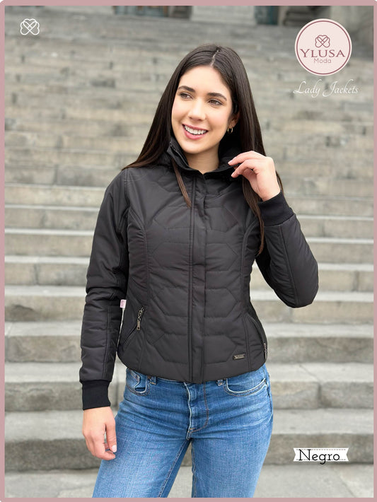 CHAQUETA C/PELUCHE LAURA - NEGRO