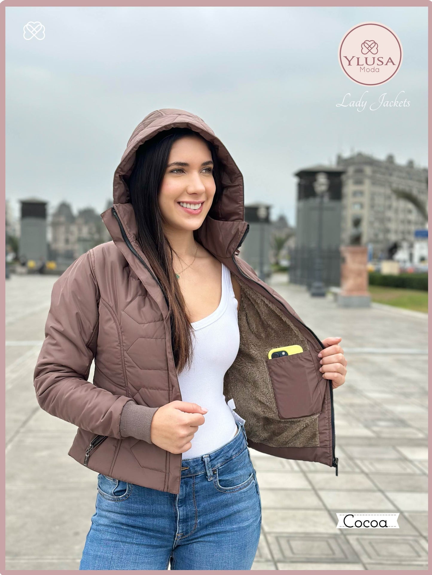 CHAQUETA C/PELUCHE LAURA -COCOA