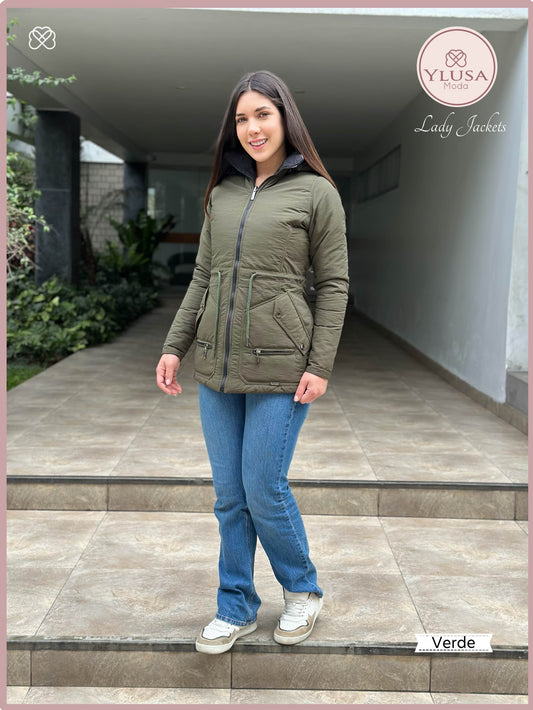 PARKA 3/4 REVERSIBLE CARLA - VERDE