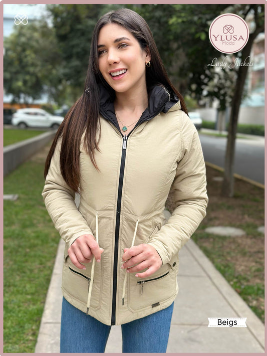 PARKA 3/4 REVERSIBLE CARLA - BEIGS