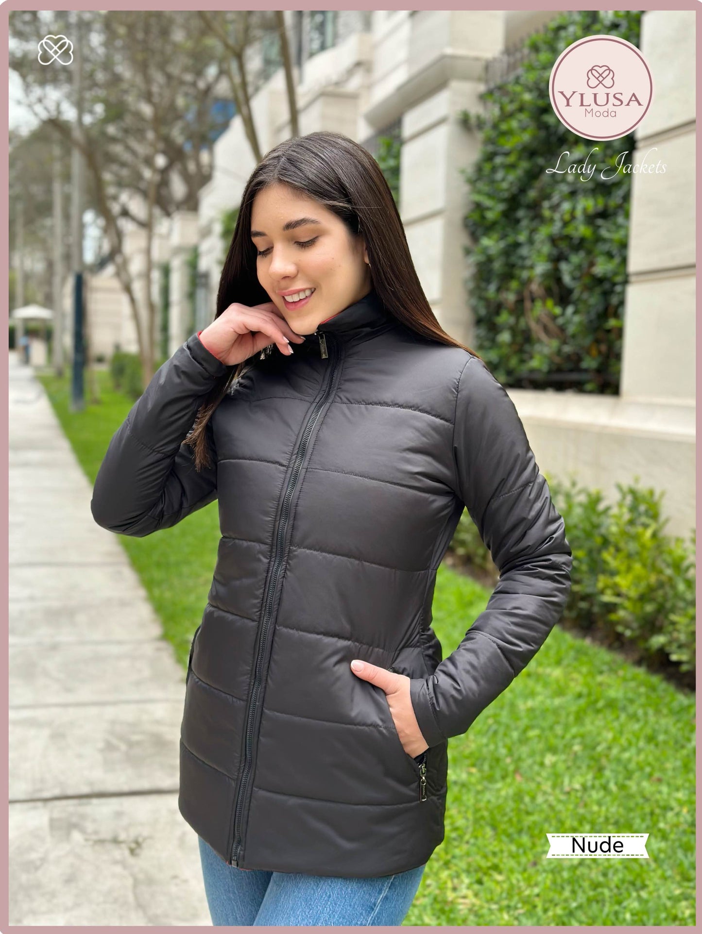 PARKA 3/4 REVERSIBLE CARLA - NUDE