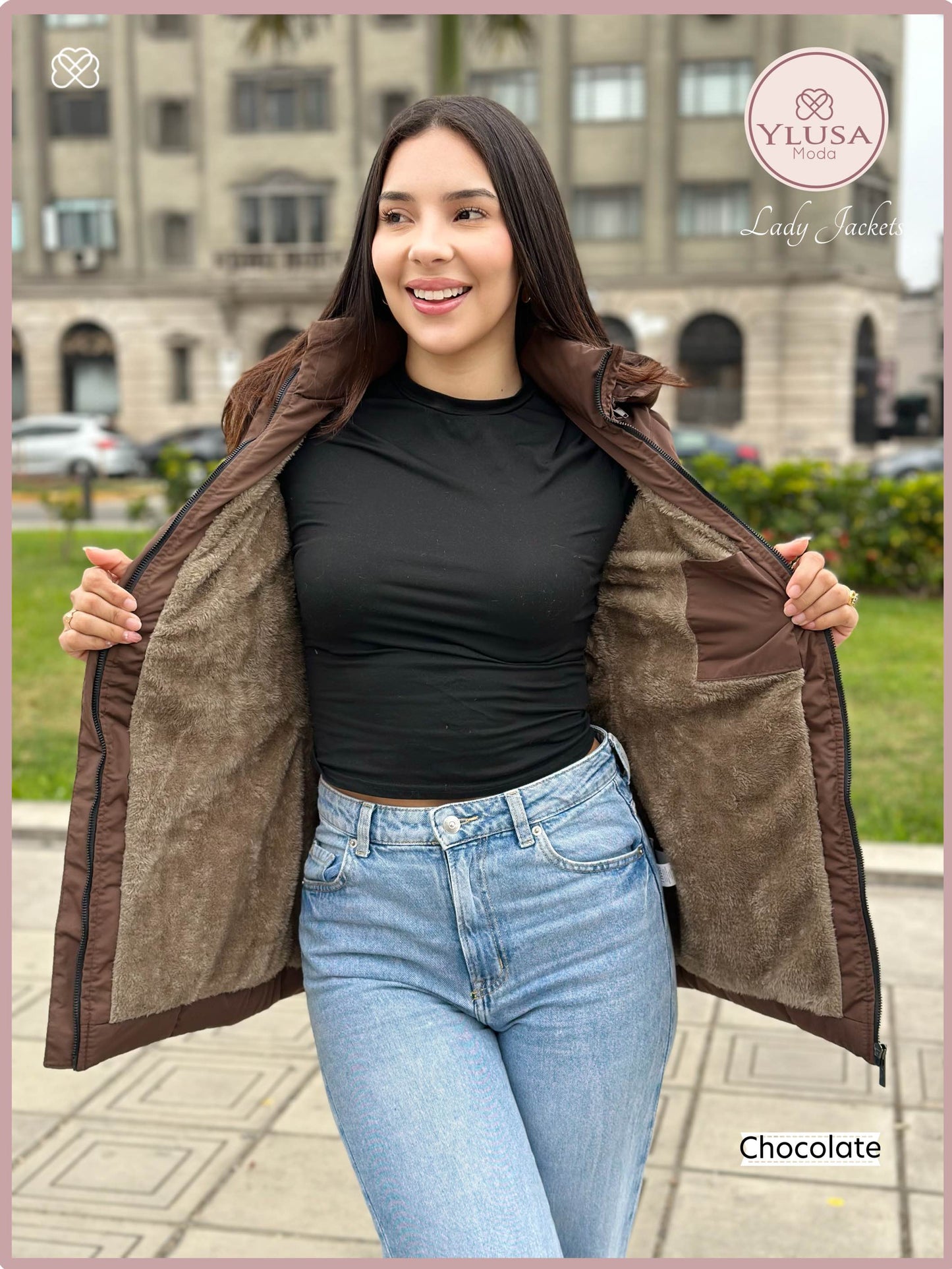 PARKA C/PELUCHE CHOCOLATE