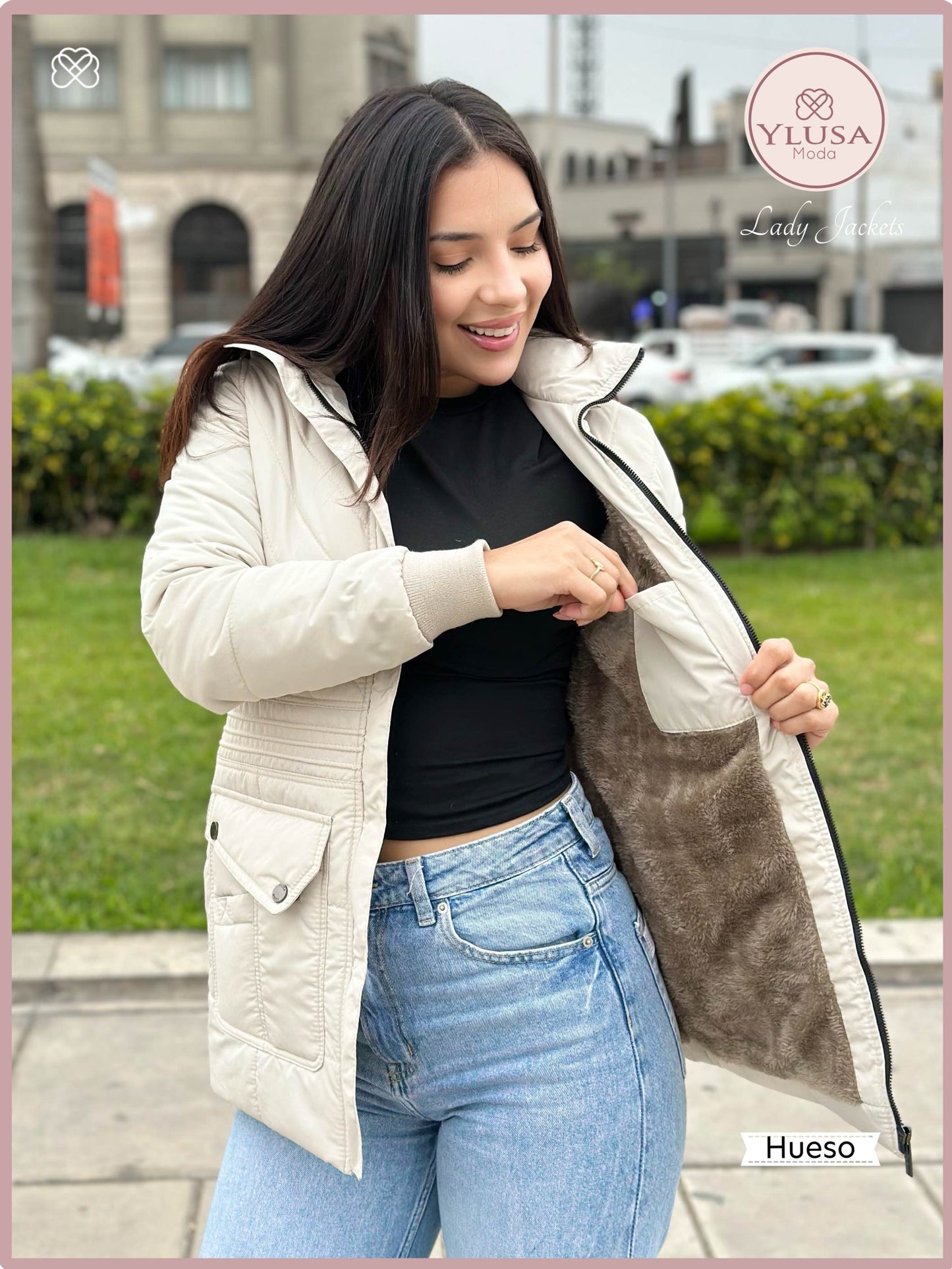 PARKA C/PELUCHE NOHELIA - HUESO