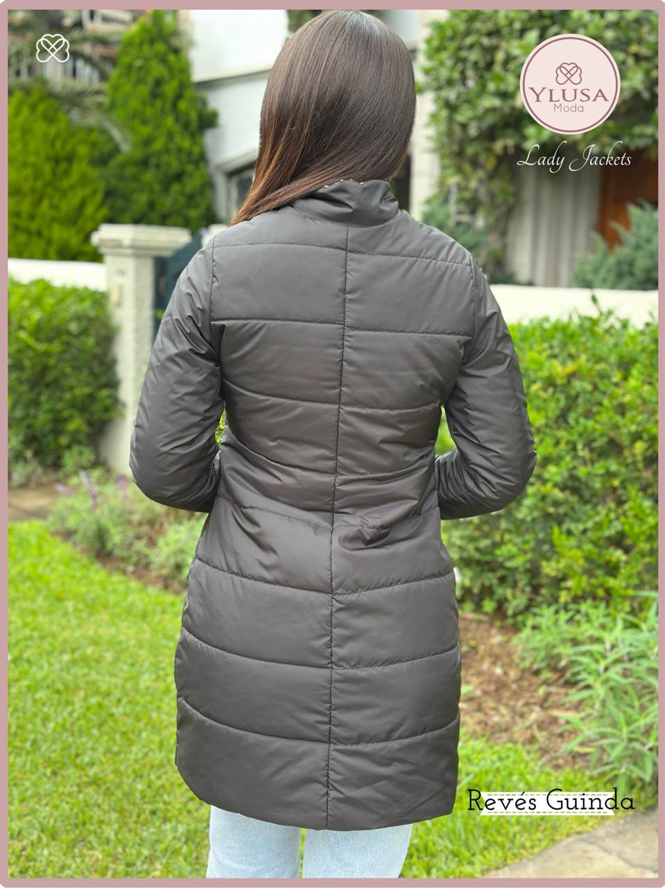 PARKA REVERSIBLE EXTRA LARGA FRIDA - GUINDA