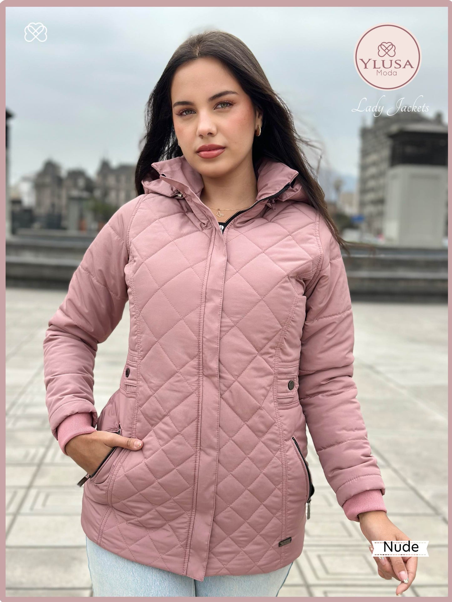 PARKA 3/4 C/FORRO PELUCHE YAZURY - NUDE