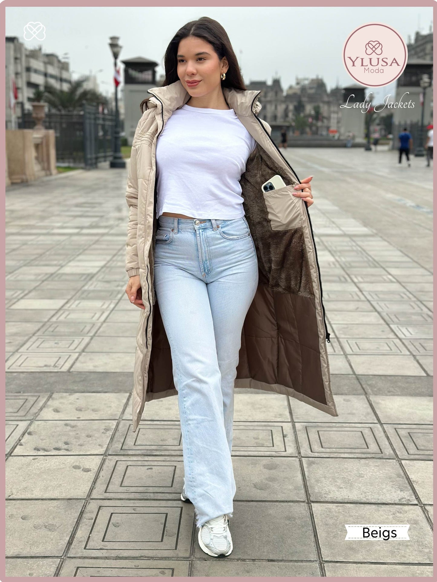PARKA MAXI 120CM EMMA - BEIGS