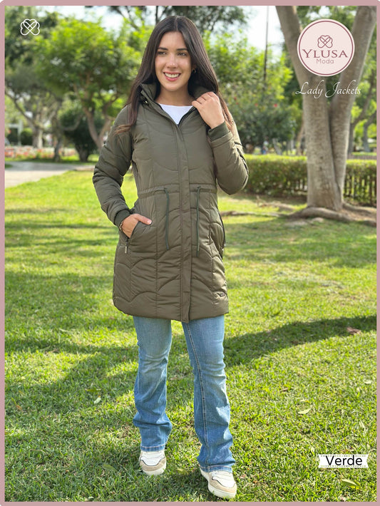 PARKA EXTRA LARGA C/PELUCHE FABIOLA - VERDE