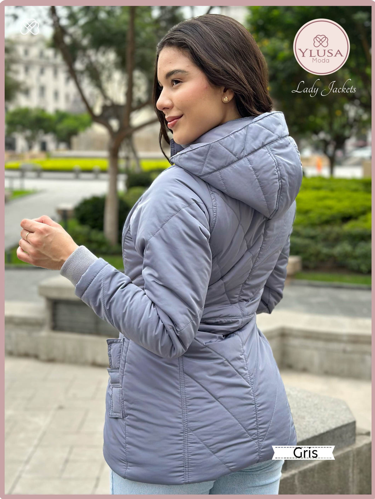 PARKA 3/4 ANDREA - COLOR GRIS