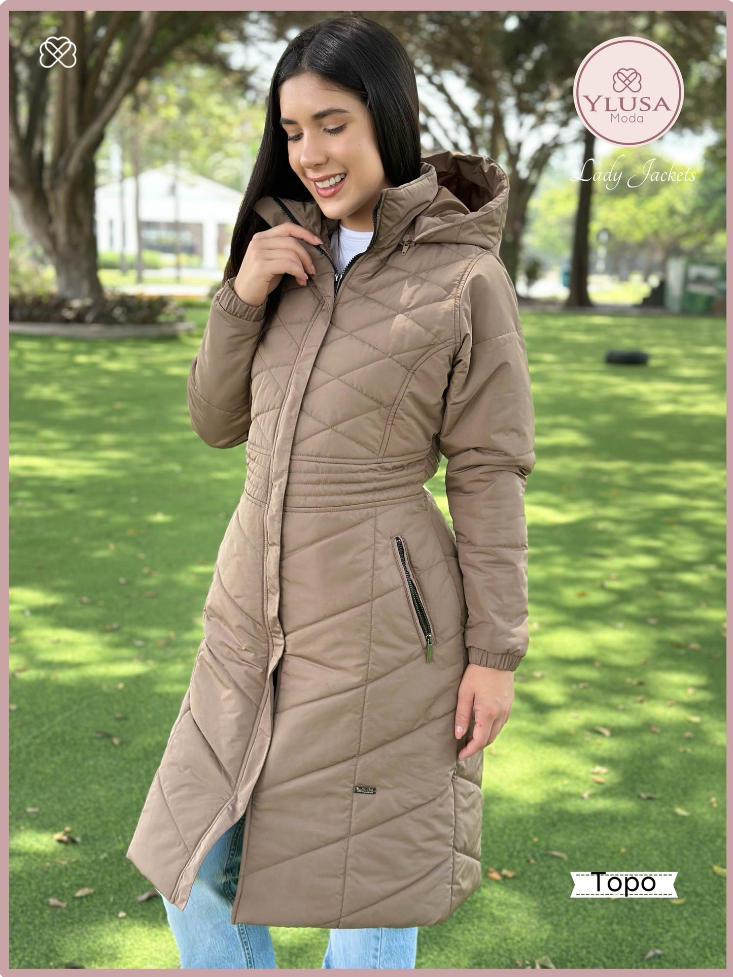 PARKA MAXI LARGA AURORA - TOPO