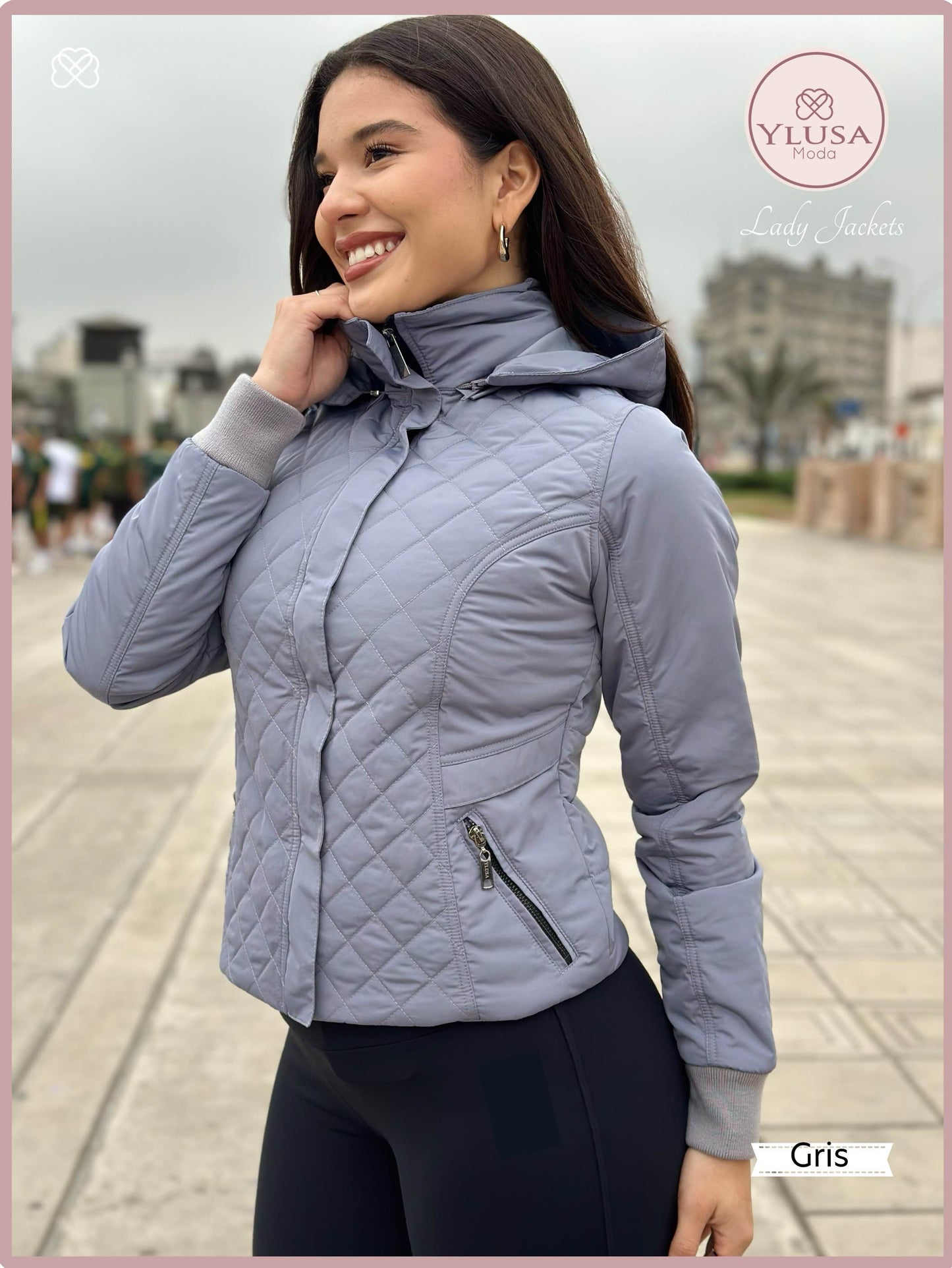 CHAQUETA C/PELUCHE ZAMARA - GRIS