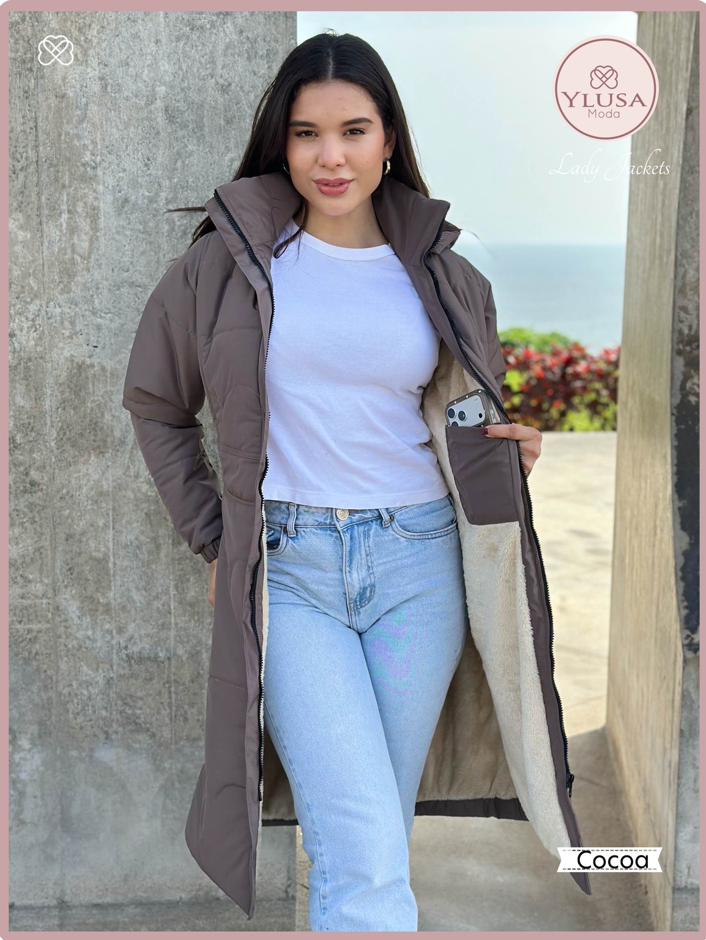 PARKA MAXI LARGA ALEXA - COCOA