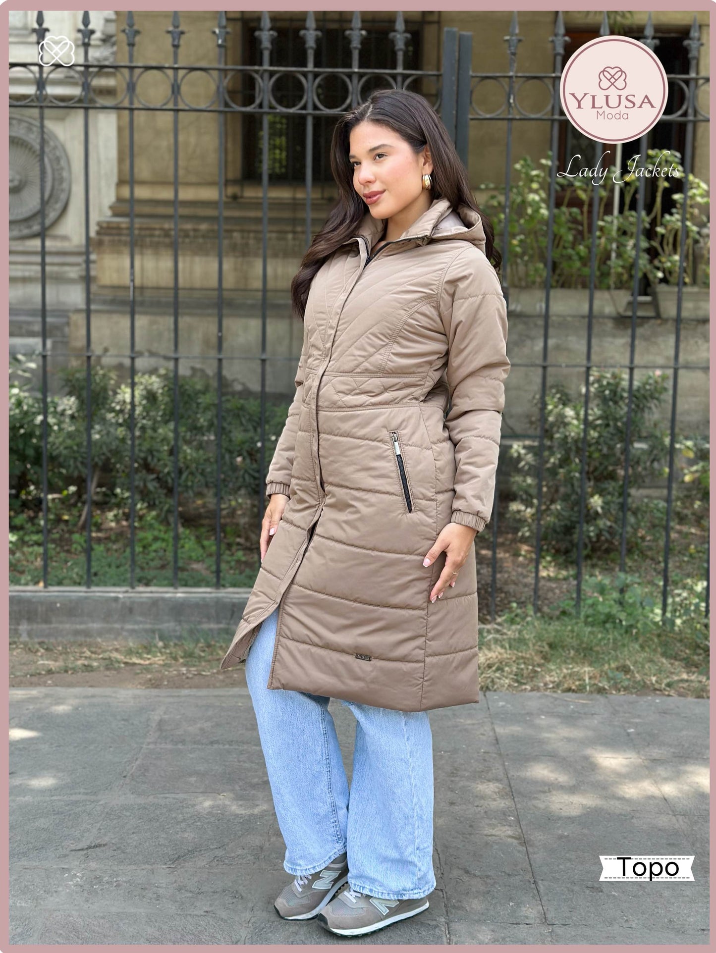 PARKA MAXI LARGA C/PELUCHE SHIRLEY - TOPO