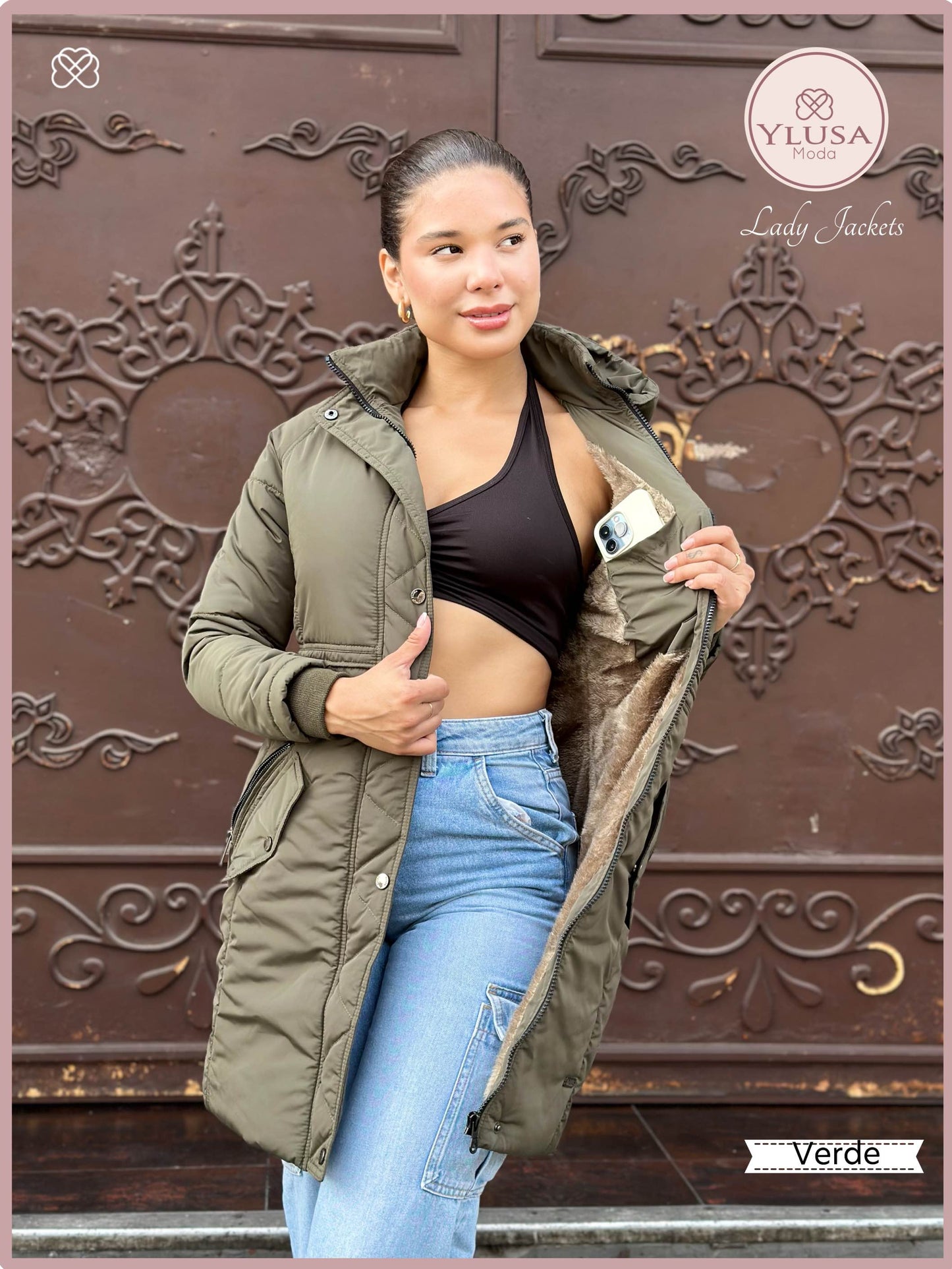 PARKA EXTRA LARGA ROMA - VERDE