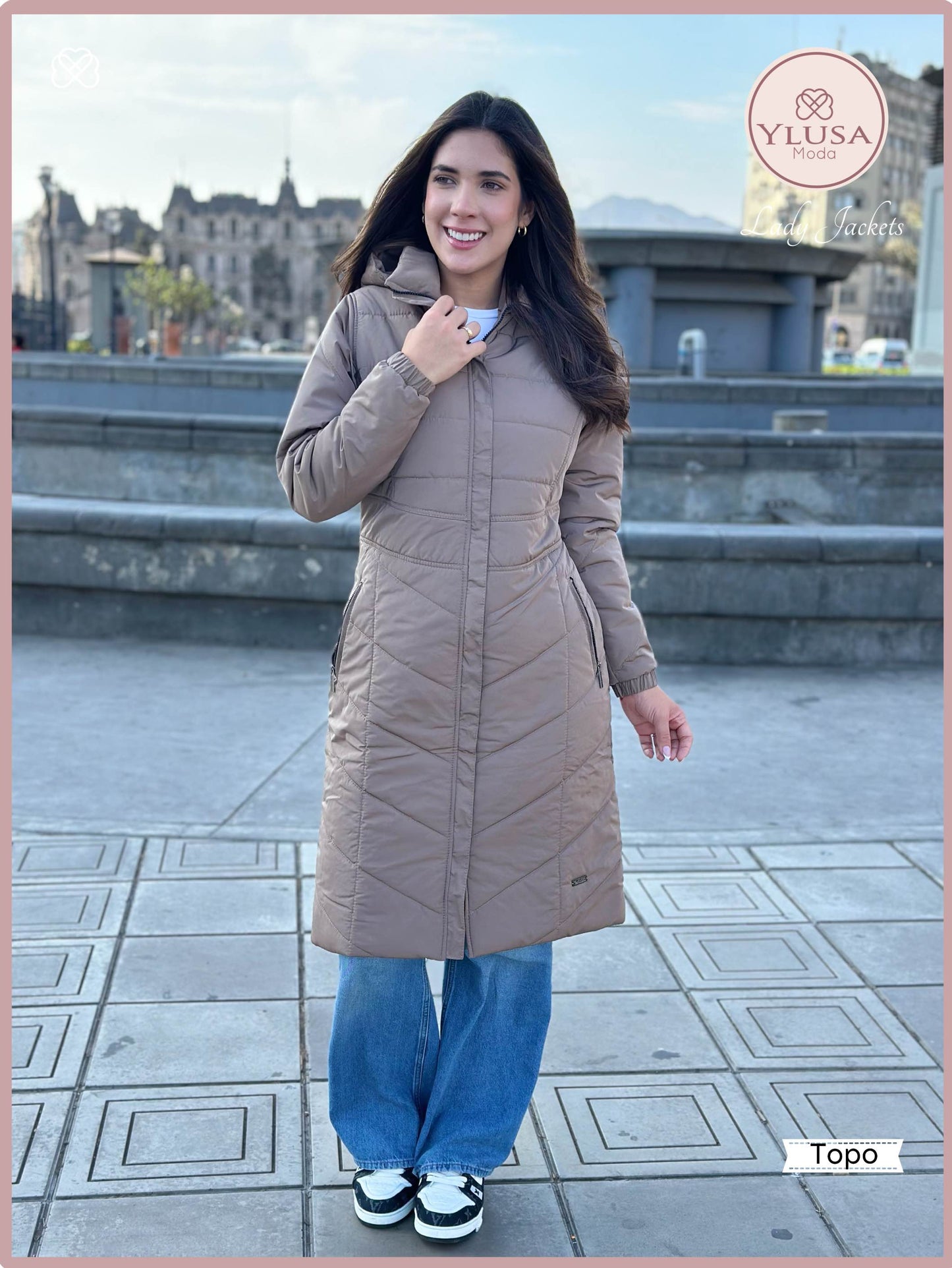 PARKA MAXI LARGA EMELY - TOPO