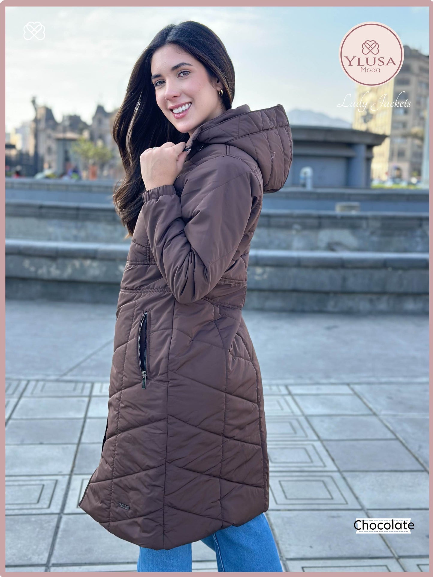 PARKA MAXI LARGA EMELY - CHOCOLATE