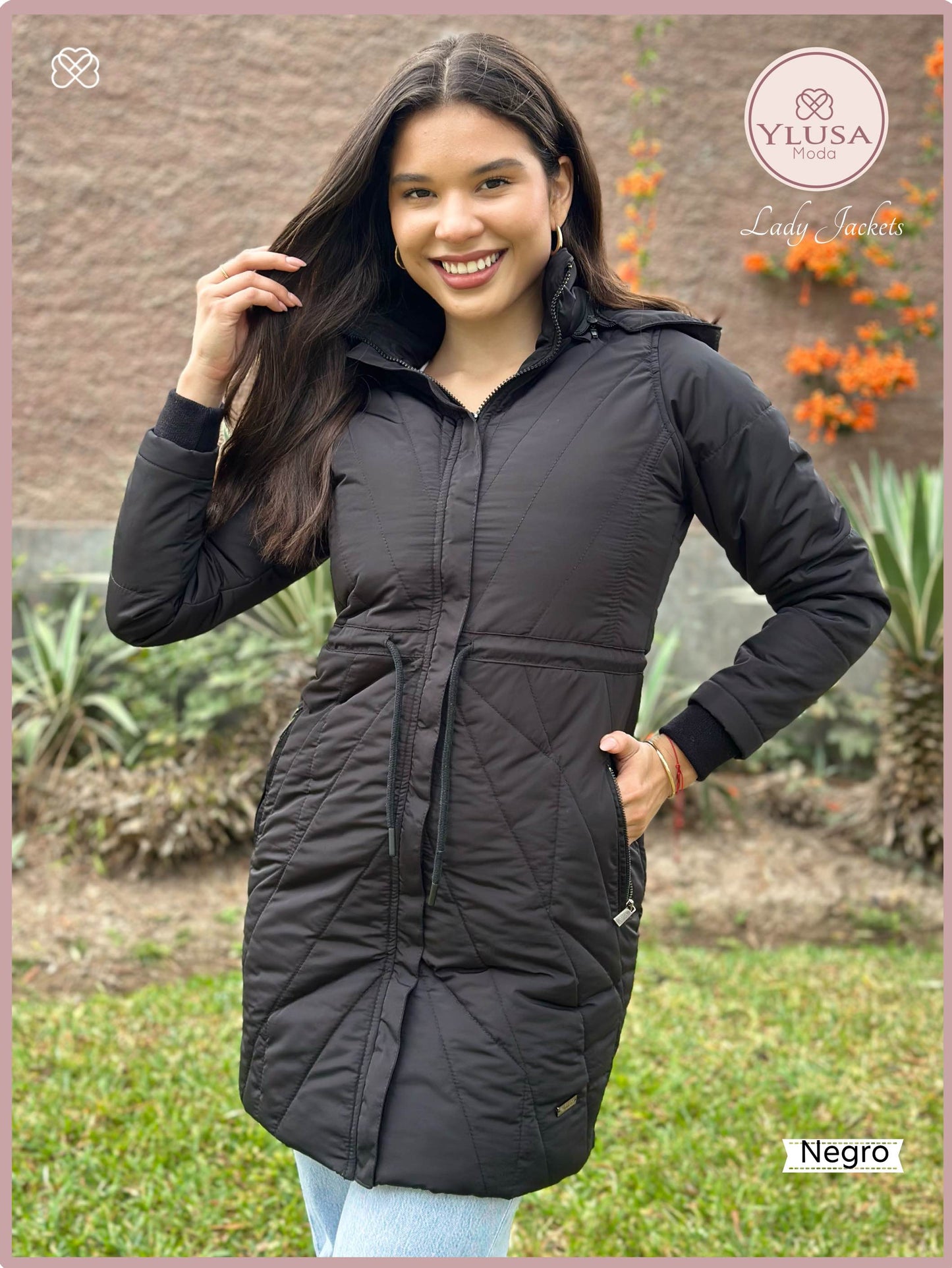 PARKA EXTRA LARGA YAMILA - NEGRO