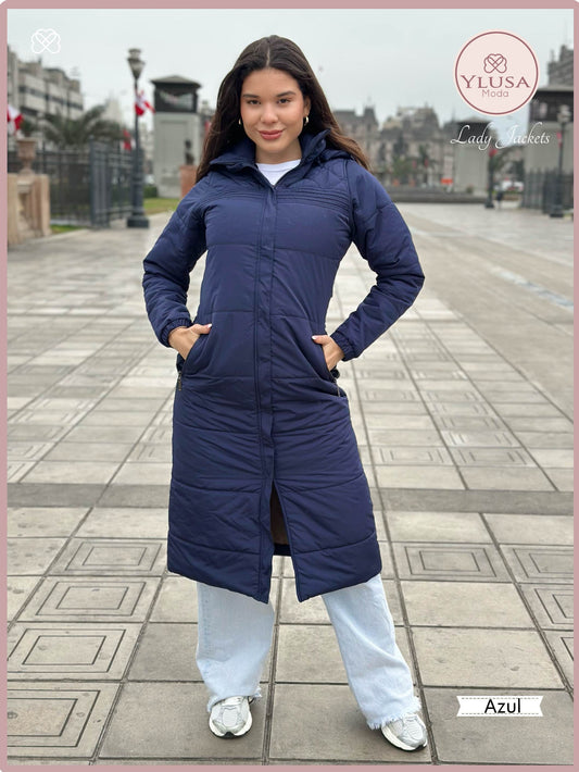 PARKA MAXI 120 CM EMMA - AZUL