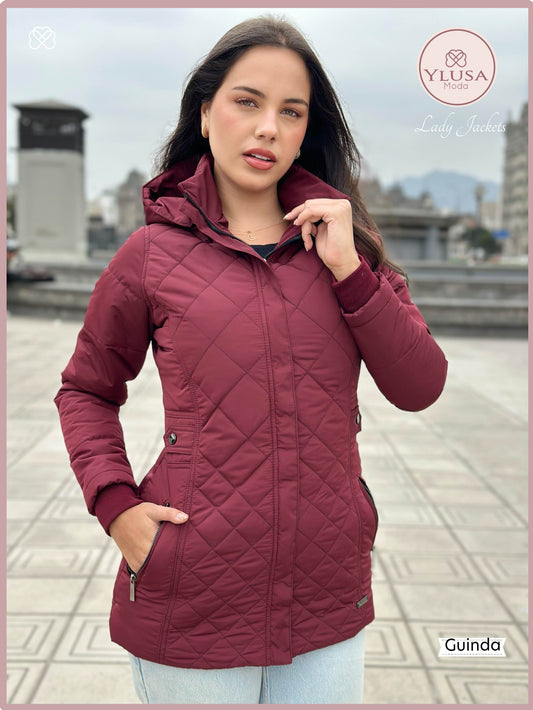 PARKA 3/4 C/PELUCHE YAZURY - GUINDA