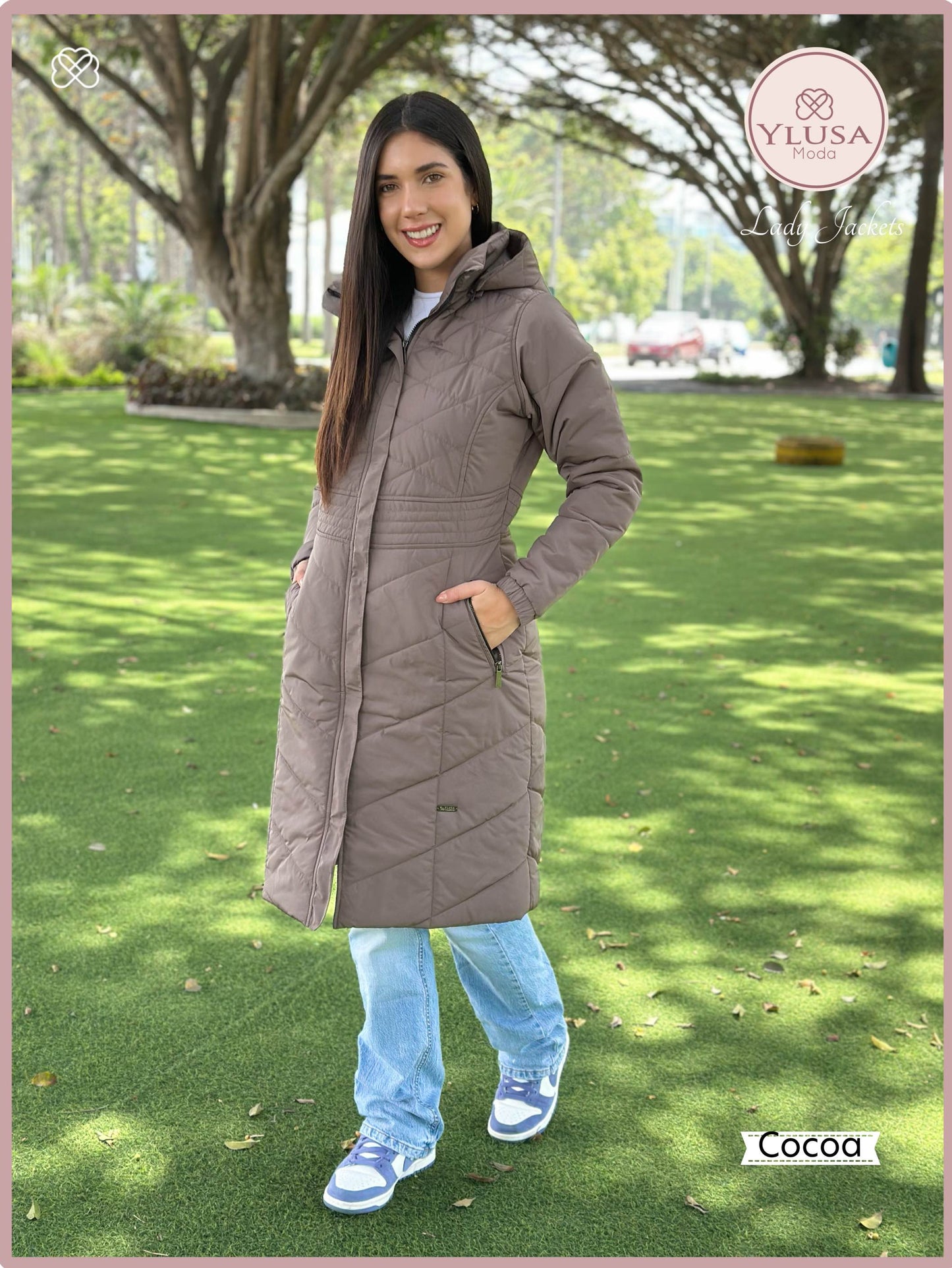 PARKA MAXI LARGA AURORA - COCOA
