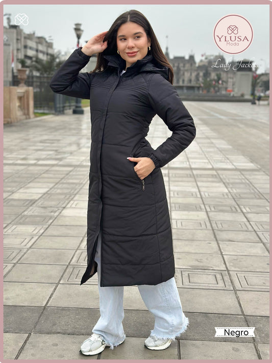 PARKA MAXI 120CM EMMA - NEGRO