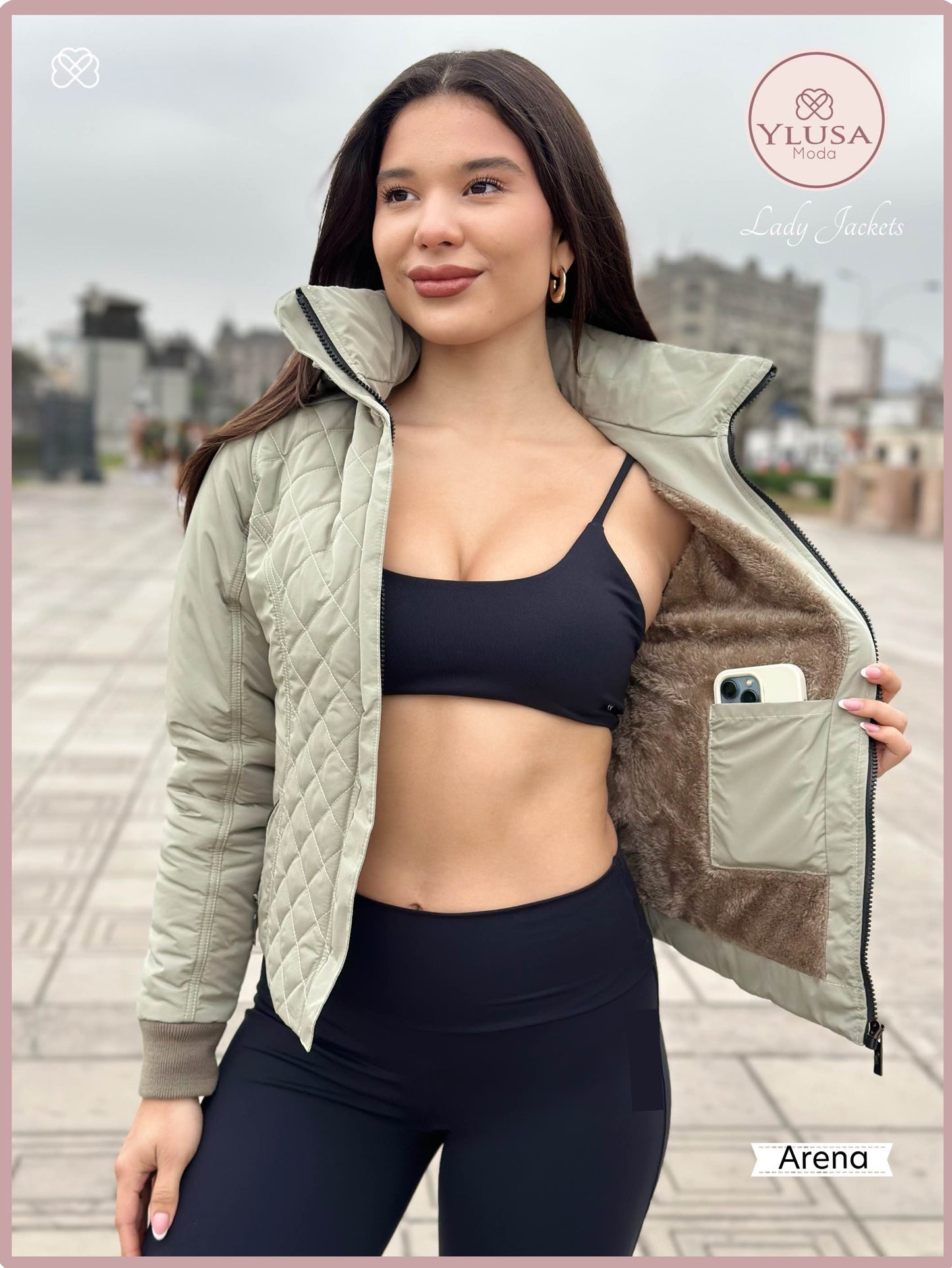 CHAQUETA C/PELUCHE ZAMARA - ARENA