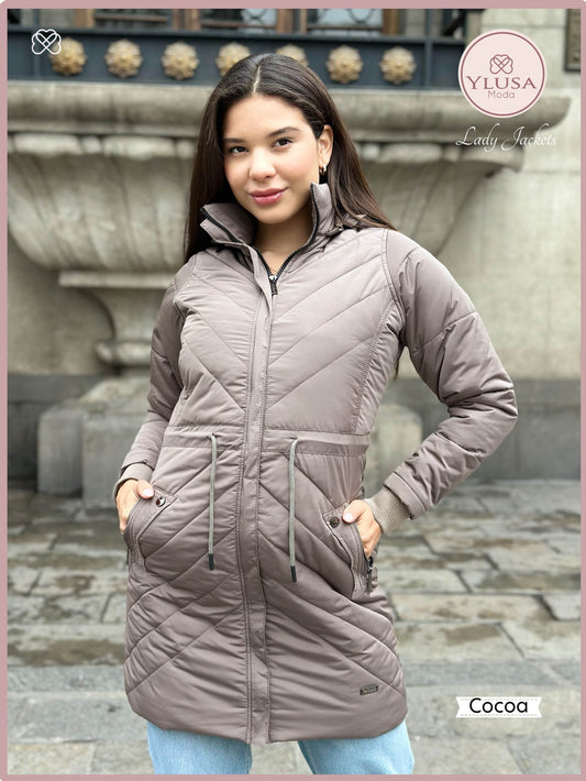 PARKA EXTRA LARGA C/PELUCHE ALEJANDRA - COCOA