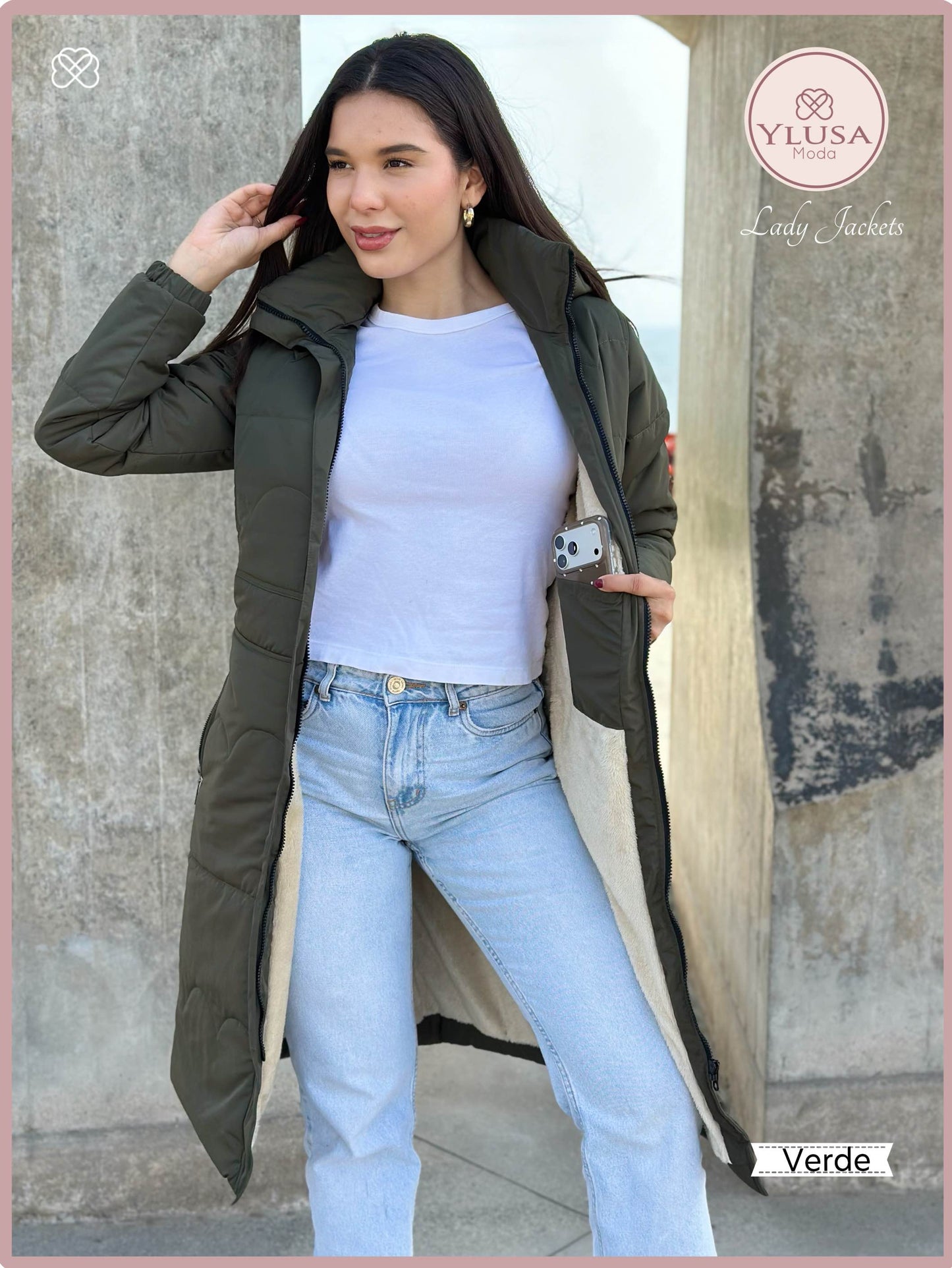 PARKA MAXI LARGA ALEXA - VERDE