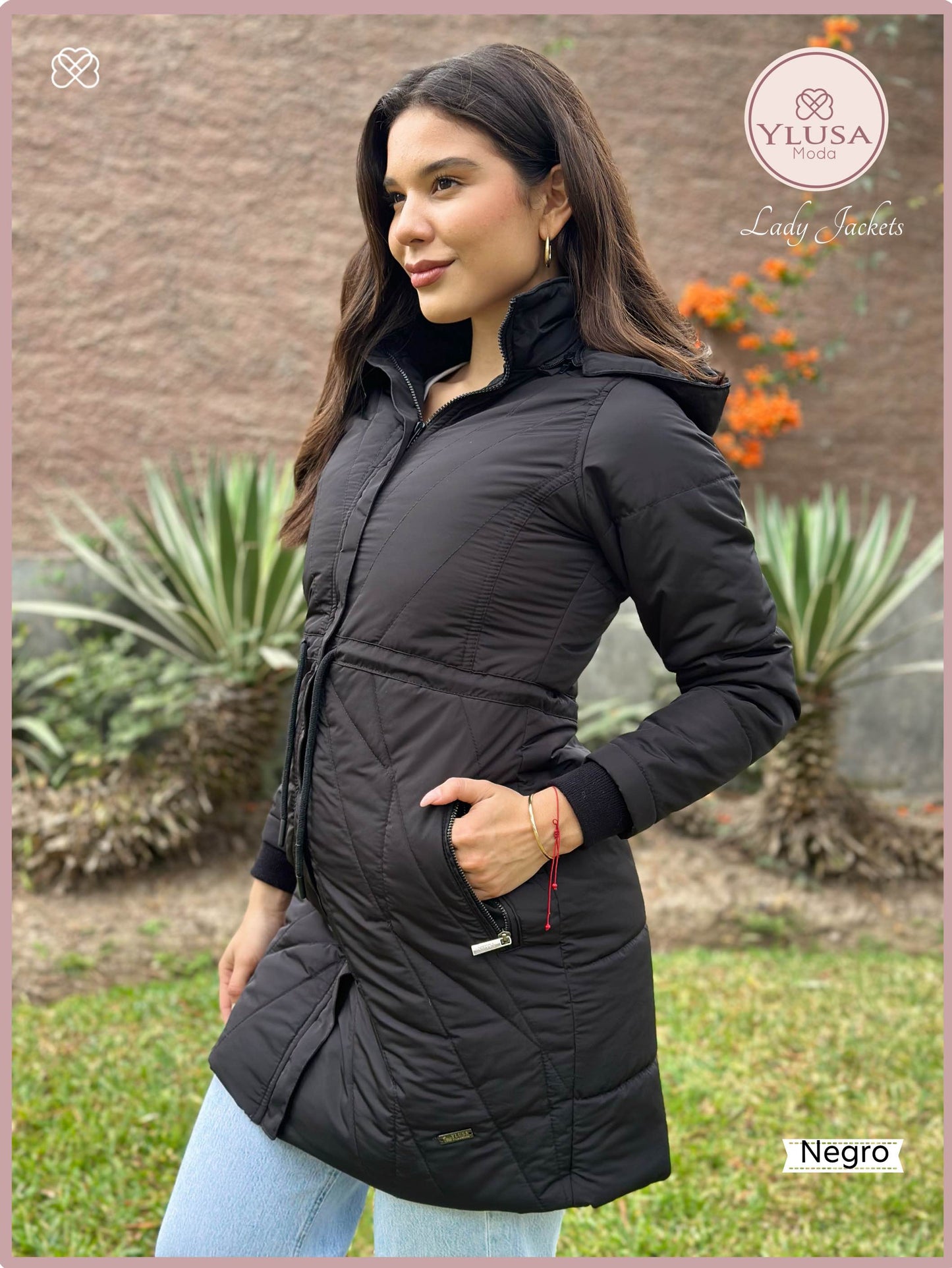 PARKA EXTRA LARGA YAMILA - NEGRO