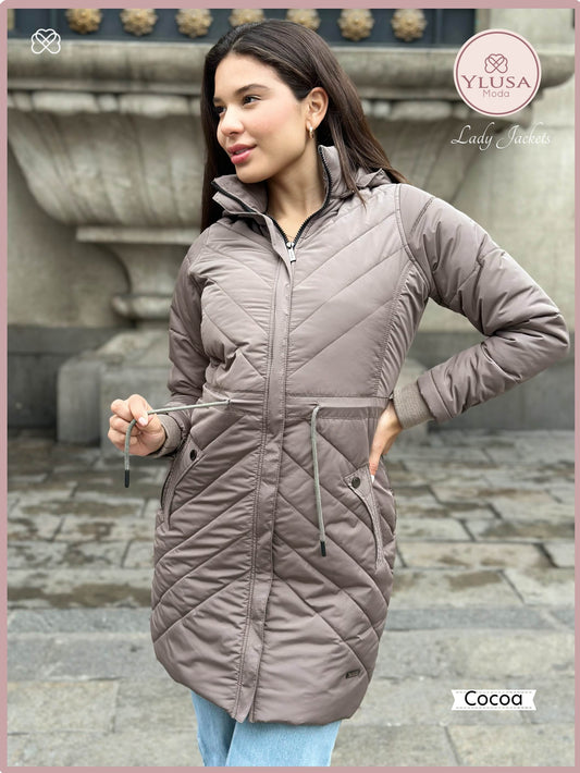 PARKA EXTRA LARGA C/PELUCHE ALEJANDRA - COCOA