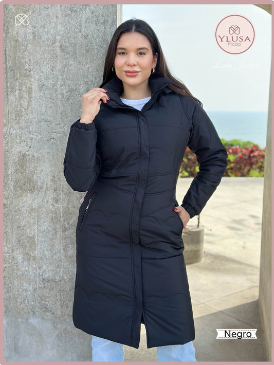 PARKA MAXI LARGA ALEXA - NEGRO