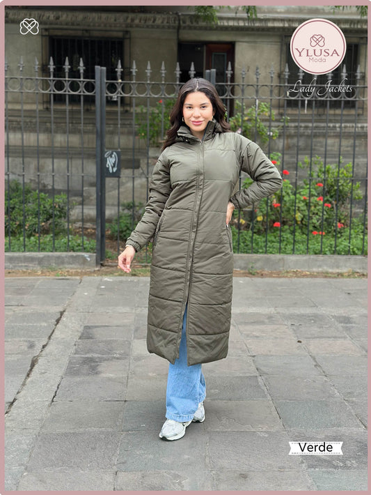PARKA MAXI EXTRA LARGA PALOMA - VERDE