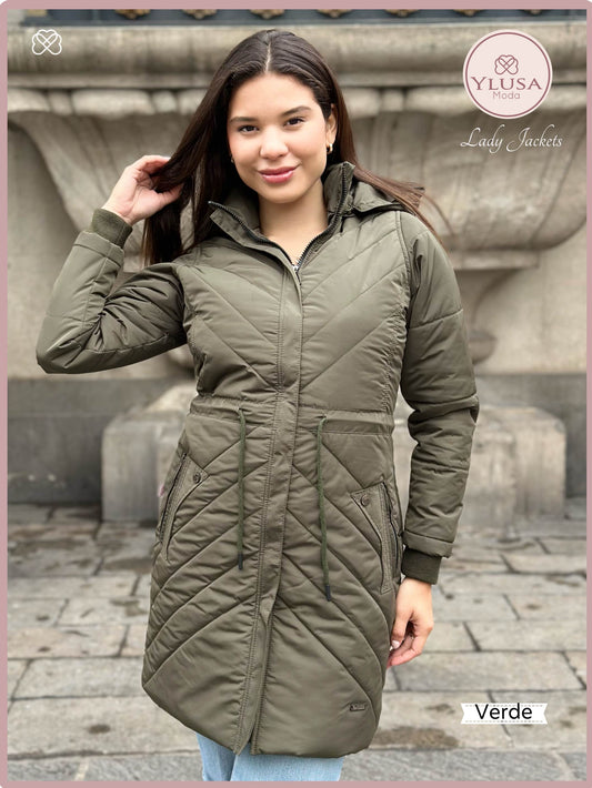 PARKA EXTRA LARGA C/PELUCHE ALEJANDRA - VERDE