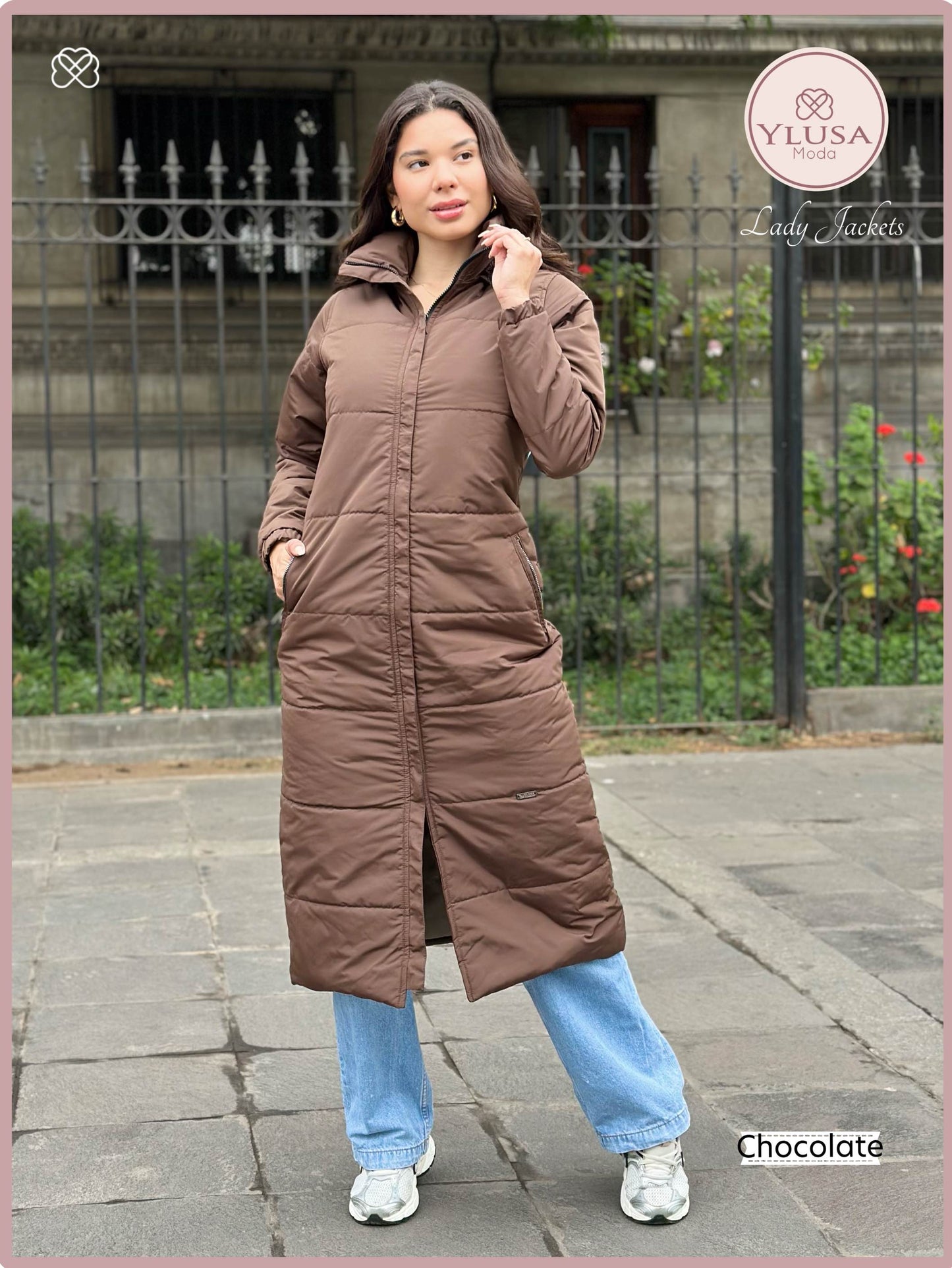 PARKA MAXI EXTRA LARGA PALOMA - CHOCOLATE
