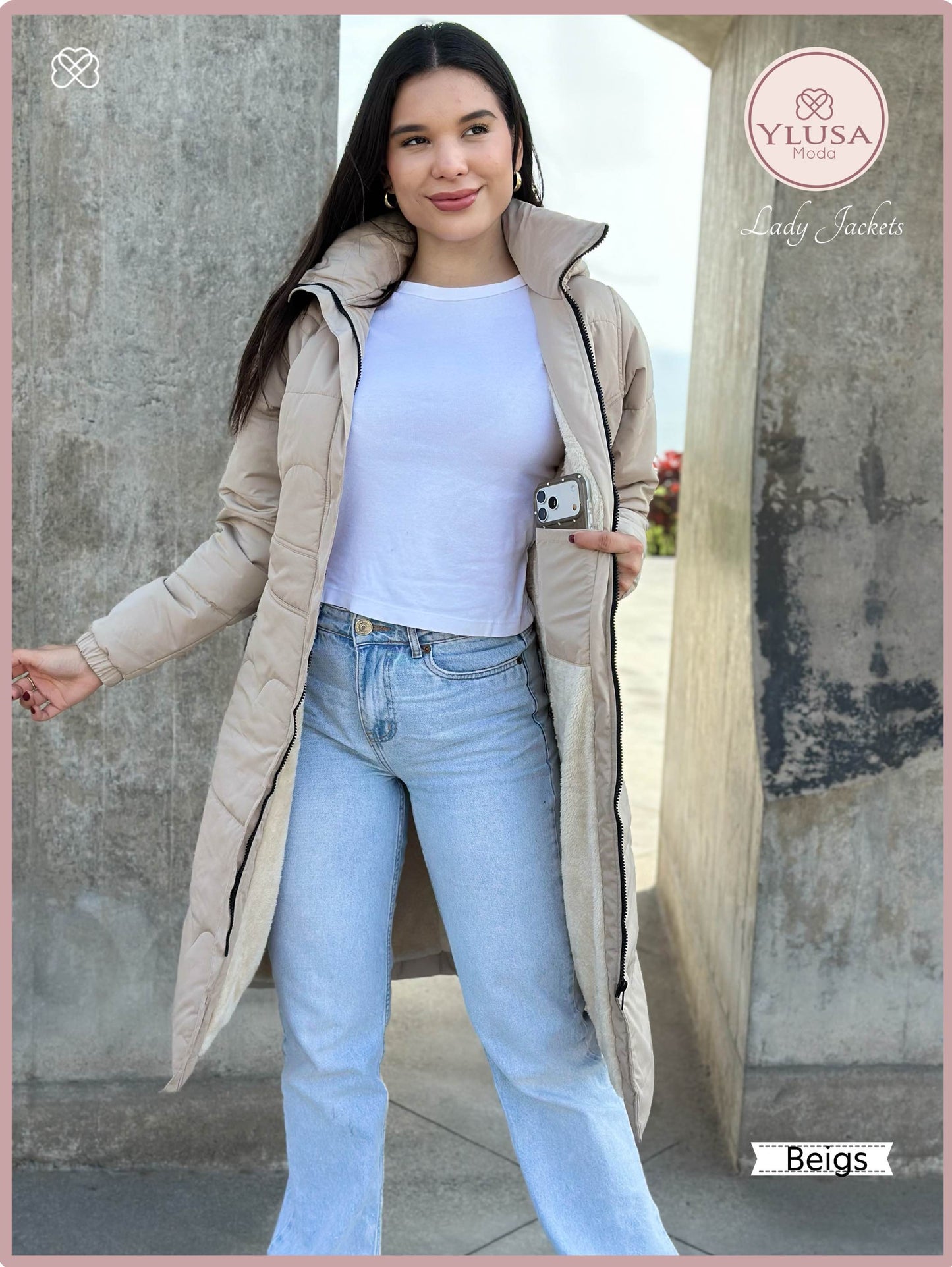 PARKA MAXI LARGA ALEXA - BEIGS